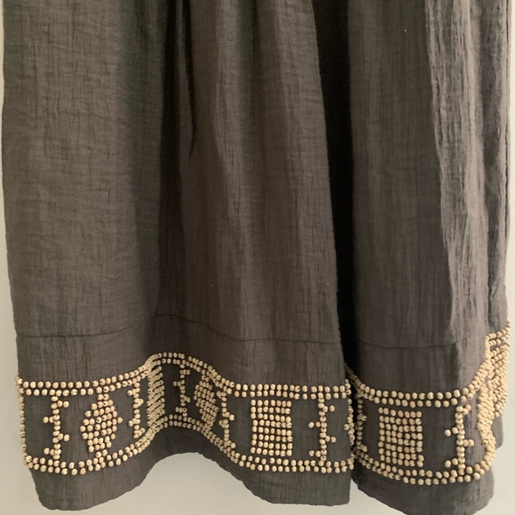 BCBG wooden bead pattern dress in olive green - Picture 8 of 11